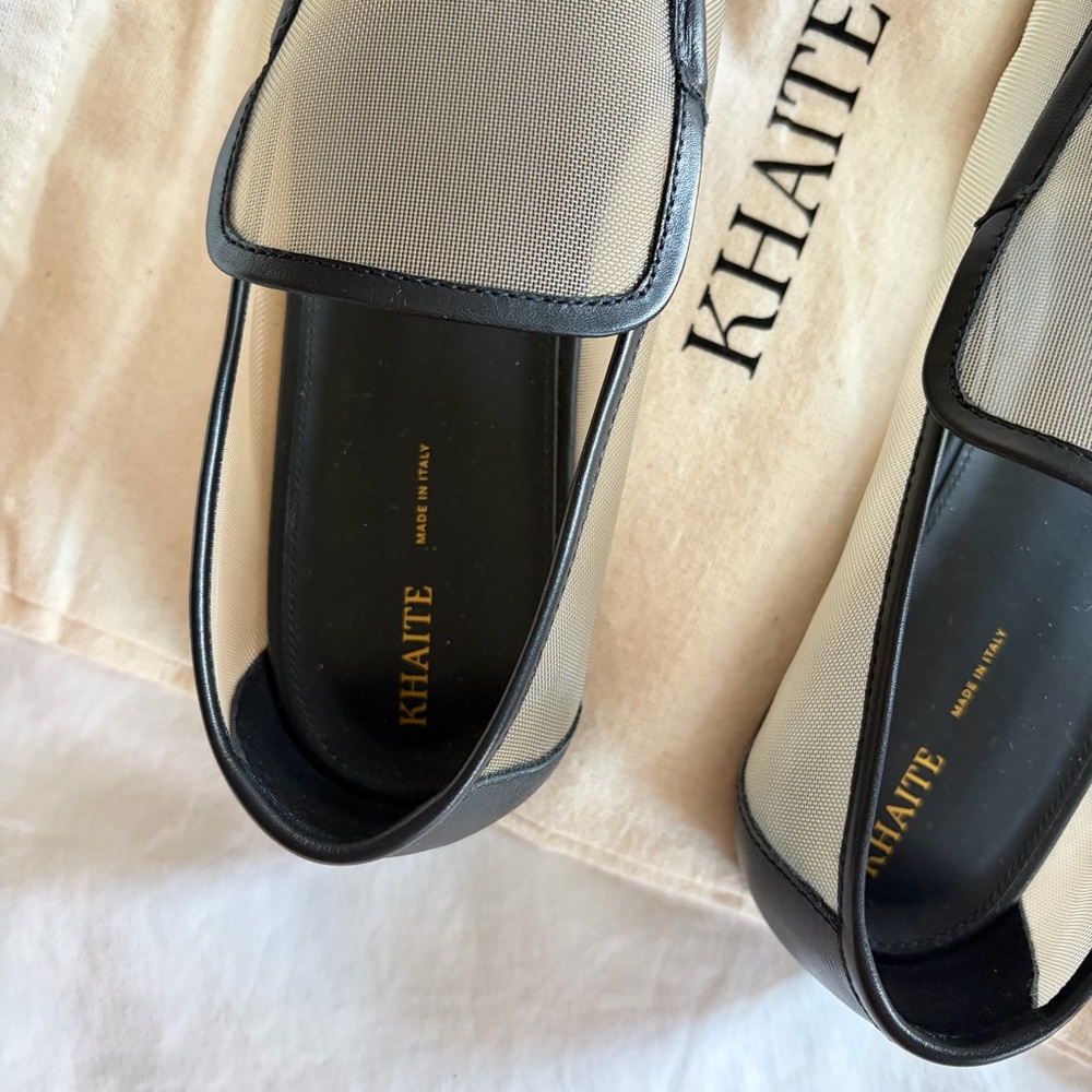 Khaite // NEW Alessia Mesh Leather Loafers - Picture 5 of 11